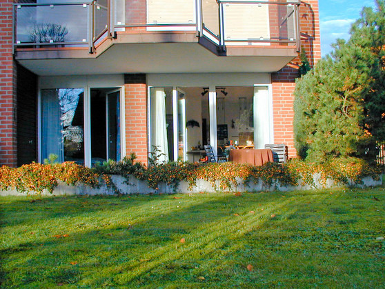 Ferienwohnung in Grömitz - Deichkrone - Blick auf unsere Terrasse Ferienwohnung in Grömitz - Deichkrone - Blick auf unsere Terrasse