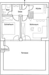Ferienwohnung in Grömitz - Deichkrone - Grundriss der Wohnung Ferienwohnung in Grömitz - Deichkrone - Grundriss der Wohnung