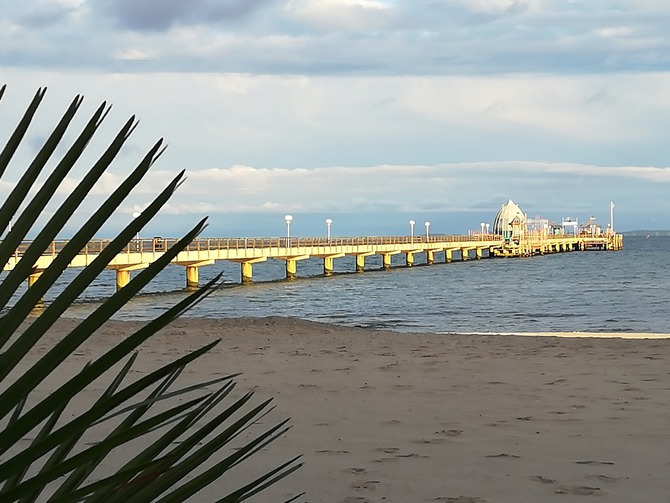 Ferienwohnung in Grömitz - Deichkrone - Seebrücke im Sonnenuntergang Ferienwohnung in Grömitz - Deichkrone - Seebrücke im Sonnenuntergang