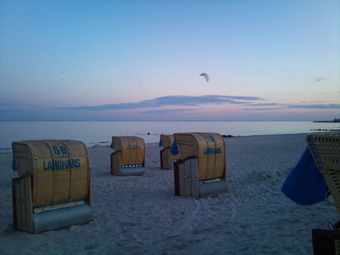 Ferienwohnung in Gr&ouml;mitz - Ferienparadies Gr&ouml;mitz - Sommerabend im Strandkorb
