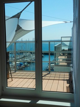 Ferienwohnung in Eckernförde - Apartment 42 "Segler", mit Sauna, Blickrichtung offene See
