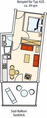 Ferienwohnung in Grömitz - Strandidyll, 9 - Typ A2S - Bild 10